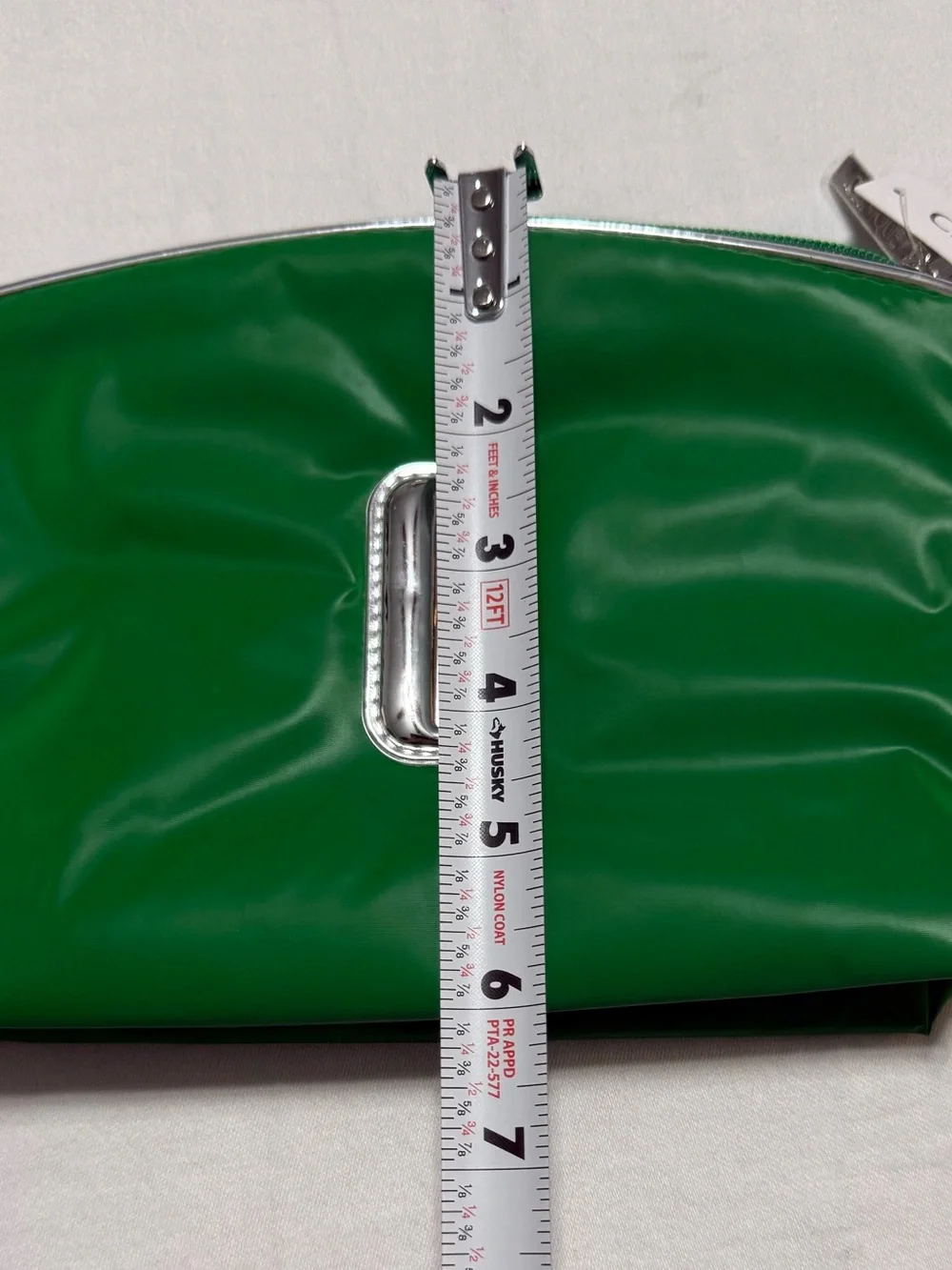 Clinique Emerald Green Cosmetic Case with Silver Emblem
